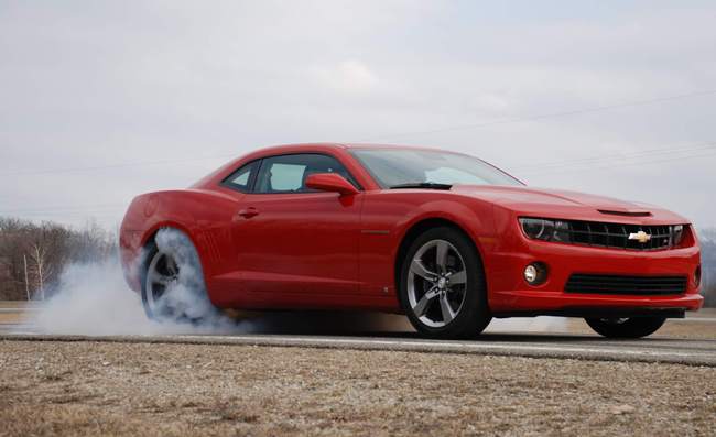 Camaro burnout